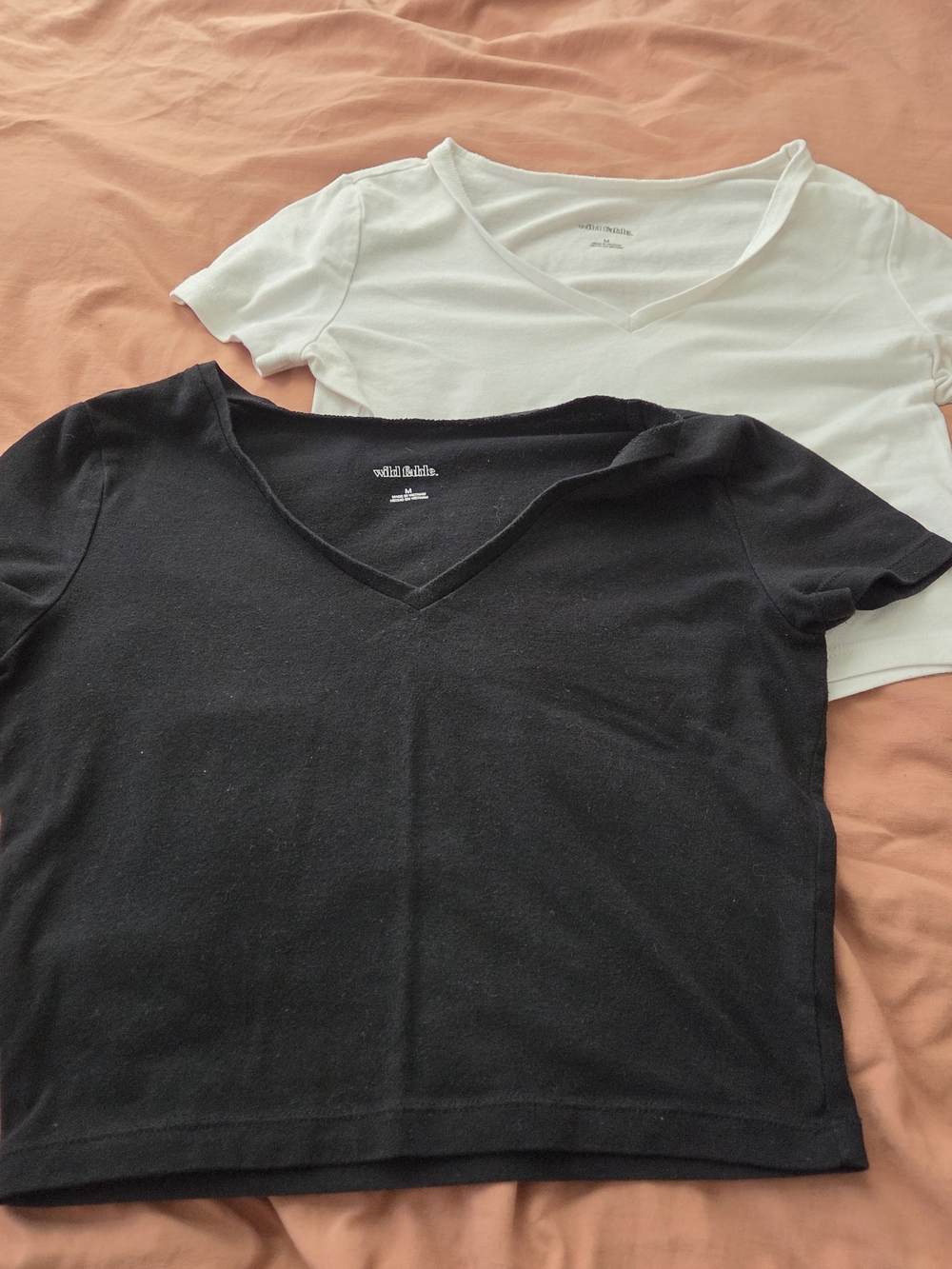 wild fable V-Neck Cotton Tee - Black